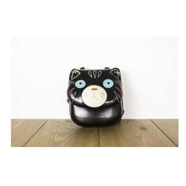 Leather messenger bag small forest animals Sen female retro cute bags