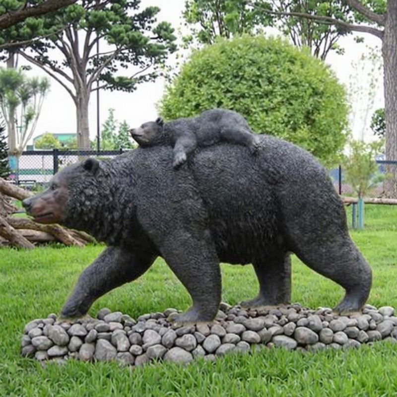 Lifelike Gorilla Sculpture Fiberglass Primate Statue For Zoo Jungle Themed Parks