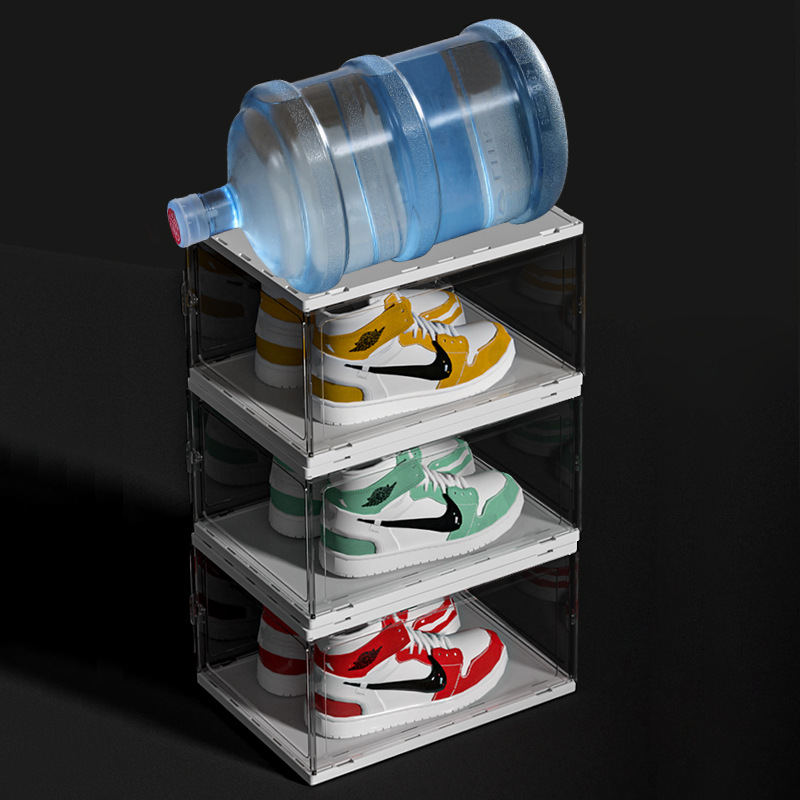 Transparent Dustproof Plastic Folding Shoe Rack Thickened Fabric Storage Box Drawer Type Sorting Device PP Fabric Shoe Cabinet