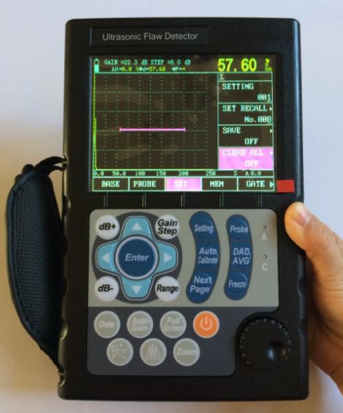 Portable Ultrasonic Flaw Detector with Measurement Range 0 to 10000