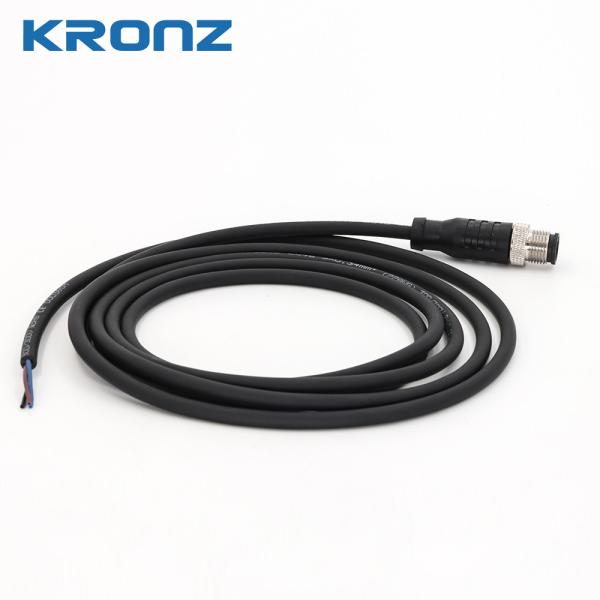 M12 Connector Unshielded 22AWG 4 Pin PA Contact Carrier M12 Panel Mount Connector