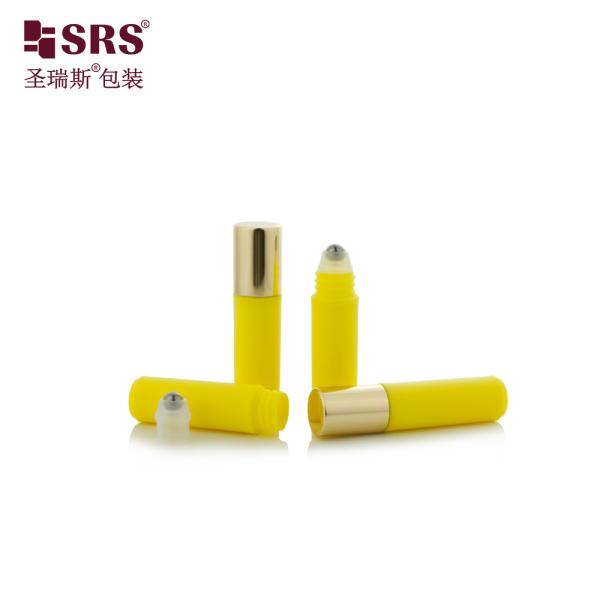 RPA-2ml Injection Custom Yellow Matte Finished Plastic PP PCR Recycled Perfume Sample Roll On Bottle