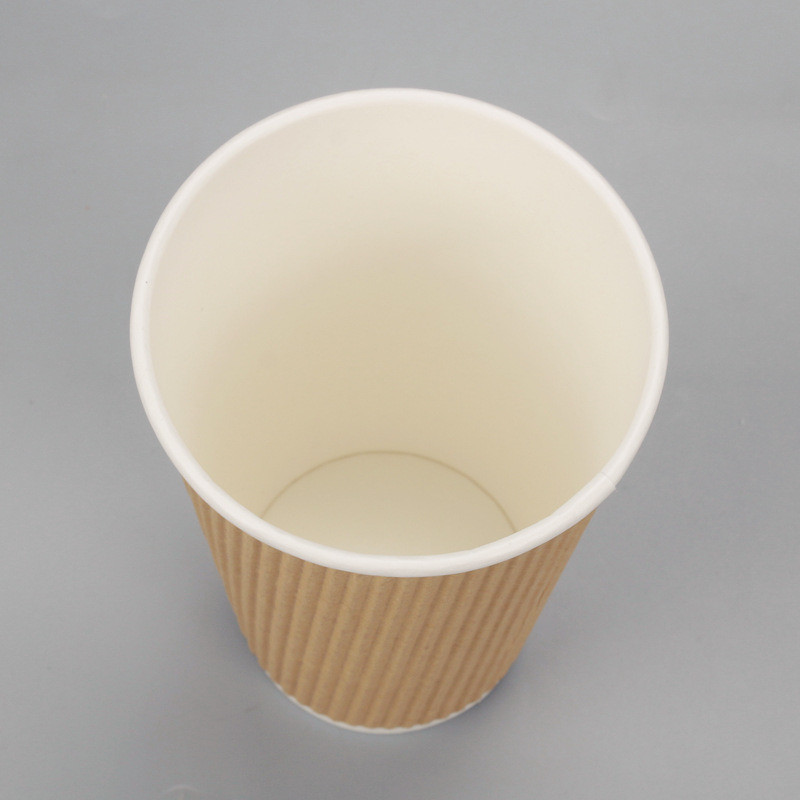 Single Wall Takeaway Paper Cup with Sleeves and Lids 32oz /1000ml Custom Coffee Plastic Free