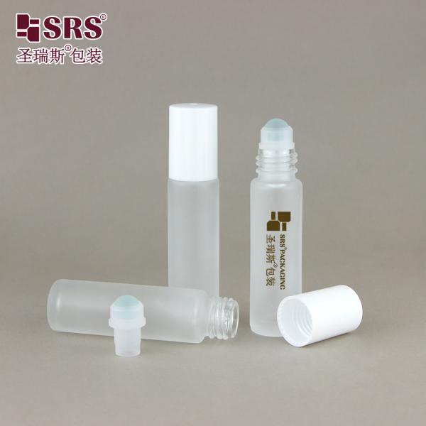 BLPM-10ML bouteille de bouteille en verre à rouleaux finition mate claire glacée pour les parfums huile essentielle pour les ongles emballage d'huile sans fuite en gros