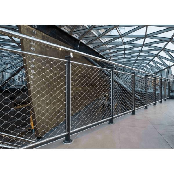 Diamond Stainless Steel Mesh Sheet , 316 Woven Metal Mesh For Balustrades