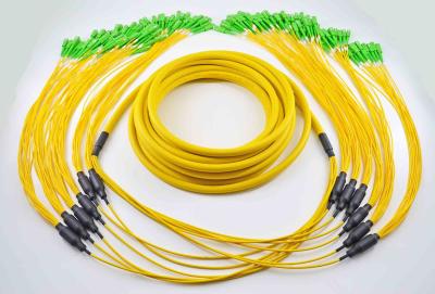 48 Cores SC APC Patch Cord , PVC Yellow Jacket Cable Patch Cord 50 Meters