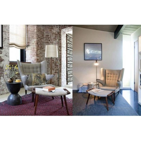 Hans Wegner Papa Bear Fiberglass Arm Chair Livingroom Use High Density