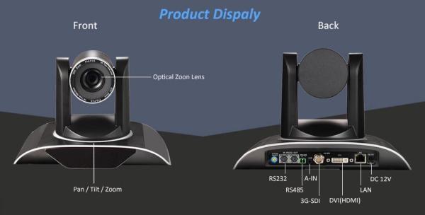 NDI USB 3.0 HD 1080P PZT conference room video camera 30Xzoom HDMI 3G-SDI conference call camera