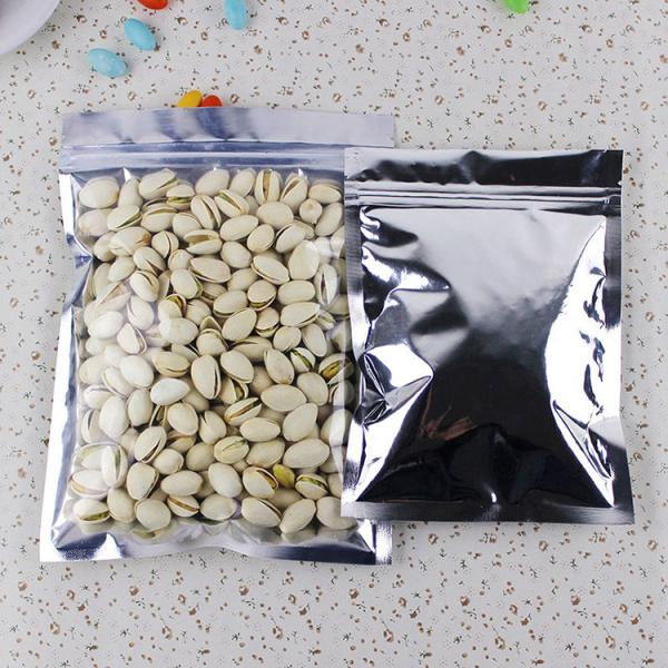 Resealable Clear Transparent Aluminum Foil Bag Self Seal pet/pe Plastic Zipper k Packing Food Bag