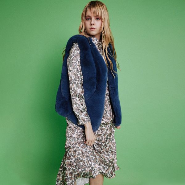 Sensual Faux Rabbit Fur Waistcoat