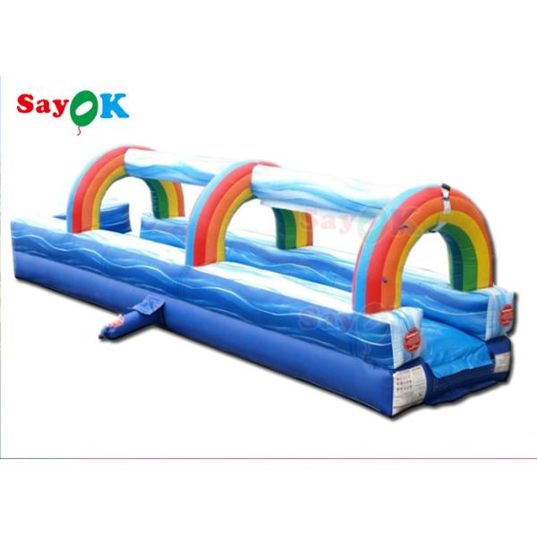 Commercial Inflatable Slide Bouncy Castle Rainbow Inflatable Water Slide PVC Water Slide For Sale