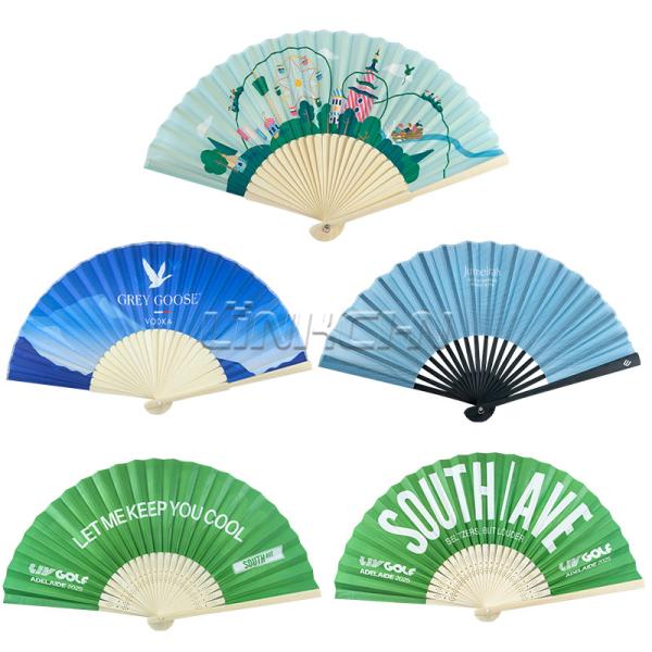 Handmade Bamboo Fans Cheap Personalized Silk Fans 21cm Carved Patterns Decorative Paper Hand Fans