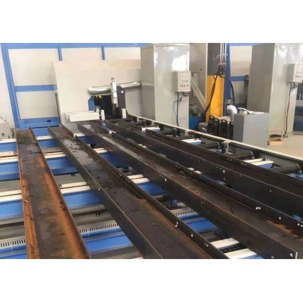1250x600mm Max Size Width X Height CNC 3D Beam Drilling Machine Line 40mm Max Hole Diameter