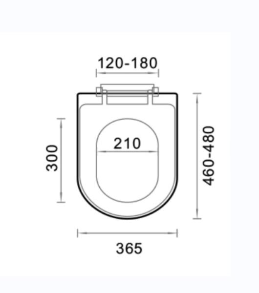Ultra Slim U Forma Toilet Seat Cover Soft Fechar Top Bottom Fixes Cercas para Banheiros