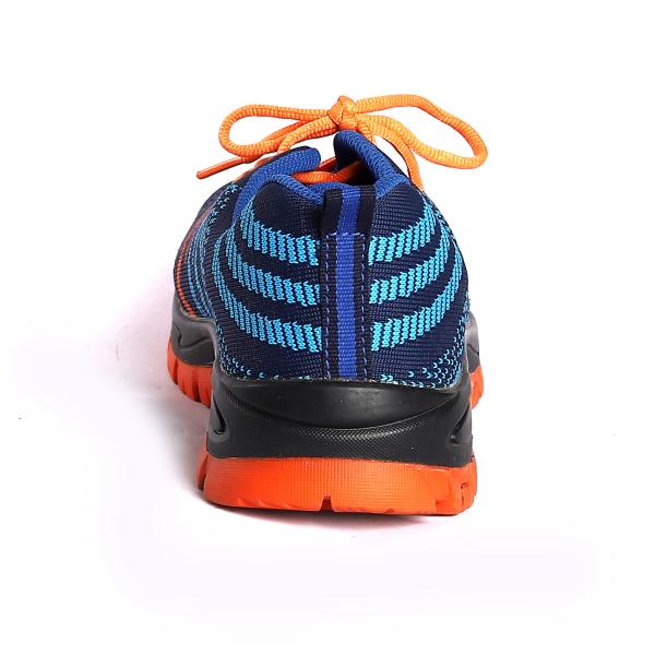 Construction Work Fly Knit Safety Shoes With Rubber Outsole Steel Toe And Steel Plate