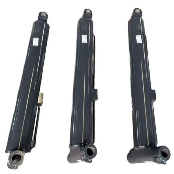 Hard Chrome Plated Double Acting High Pressure Hydraulic Luffing Cylinder With Valve Blocks