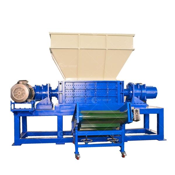 Blades personnalisables 15000W double arbre déchiqueteur de carton industriel pour le plastique dur