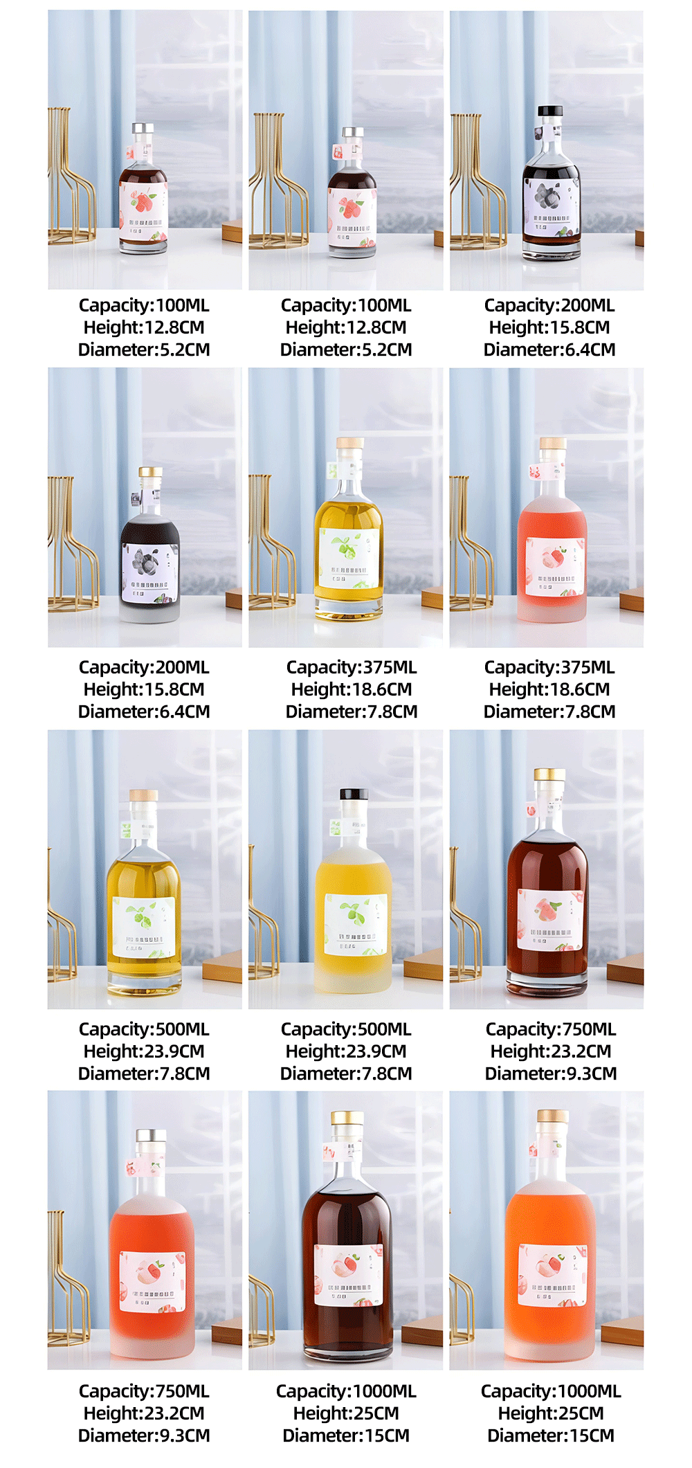 Custom Heavy Bottom Glass Wine Bottle With Leakproof Sealing Solution