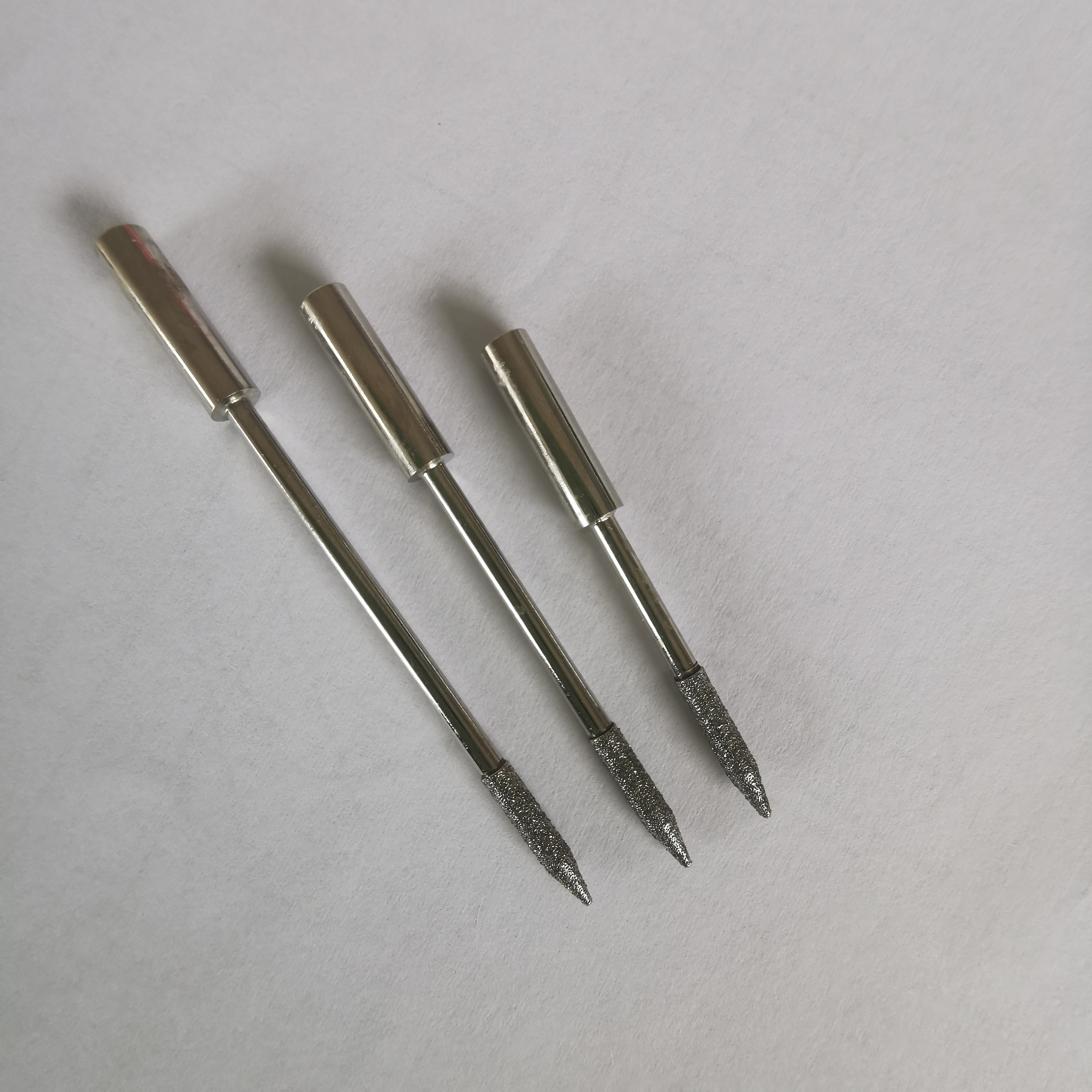 D151# Firm Grit Retention Electroplated Diamond Grinding Pins with 2.2mm Head Diameter and 8mm Abrasive Length