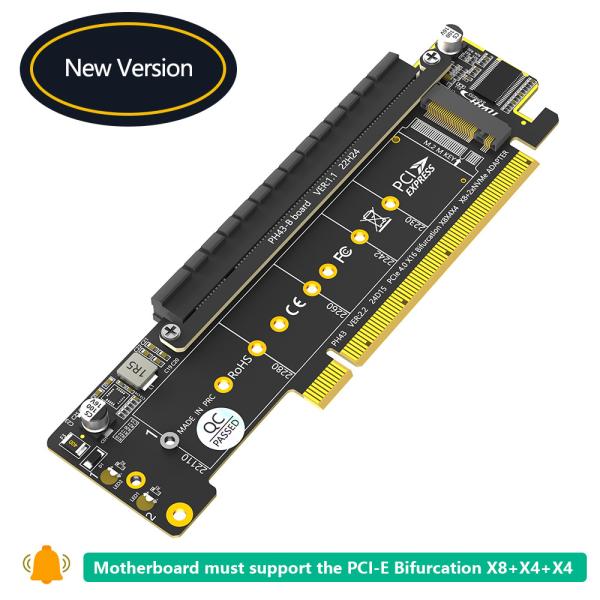 Двойной адаптер NVMe PCIe PCIe 4.0 X16 для двойного NVMe и 1x больше адаптер PCIe x16 для SSD M.2 NVMe