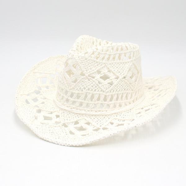 Breathable and Cool American Jazz Top Hat with Upside-Down Edge Hand-Woven Straw Hat