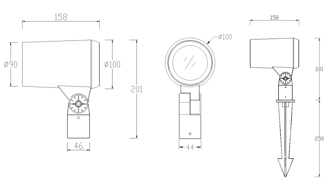 IK08 Industrial LED Flood Lights Outdoor 36W DC 24V LED Flood Light