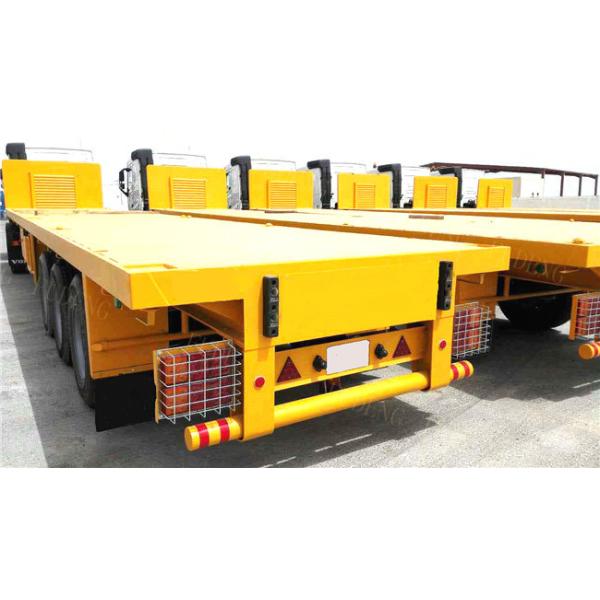 20 Ft 40 Ft Container Flatbed Tractor Semi Trailer With Front Board
