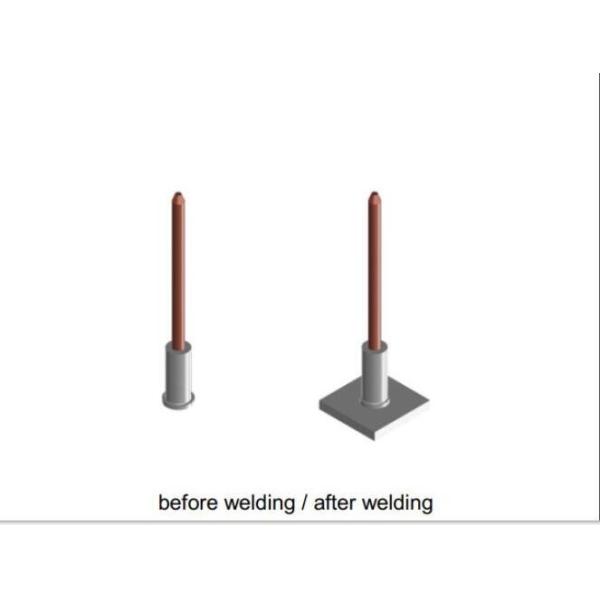 Судостроение M3x90mm Биметалловые Cd штифты с алюминиевой основой Медный покрытие Стальной гвоздь
