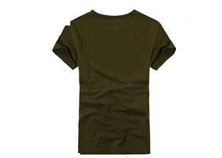 Short Sleeve Men's T-shirts Cotton Fabric Double Durable Shoulder Seam