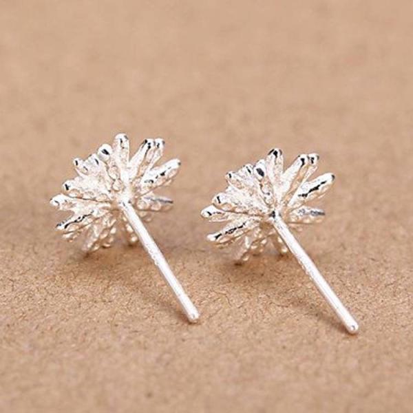 Fashion Jewelry 925 Silver Plated Daisy Flower Stud Earrings (EETUD010)