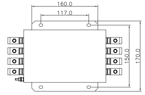 YX91G4-100A-T Трехфазный фильтр терминальный блок RFI/EMI фильтр для электрической печи