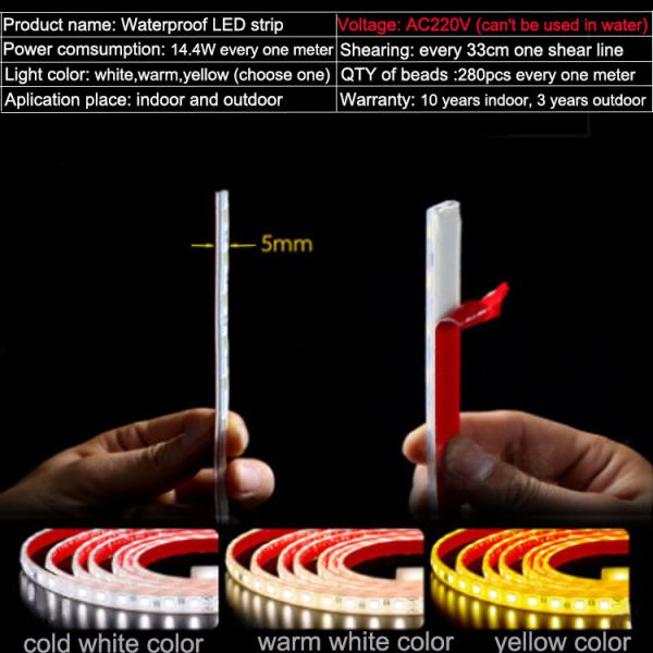LED Linear light with outdoor waterproof exterior wall indoor living room ceiling 12V decoration Strip lights