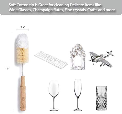 Assorted Wooden Dishwashing Brushes with Rubber Handles