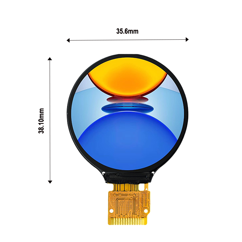 1.28 inches, equipped with GC9A01 driver, circular TFT high-definition display screen, TFT module