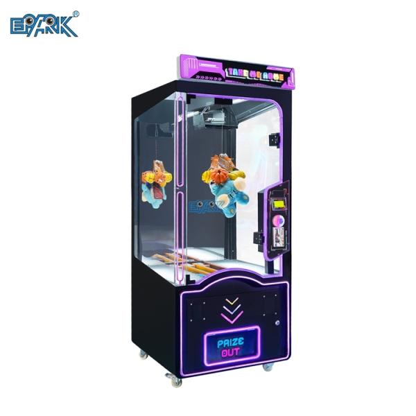 EPARK LED Scissor Gift Machine with Transparent Cabinet and Coin System