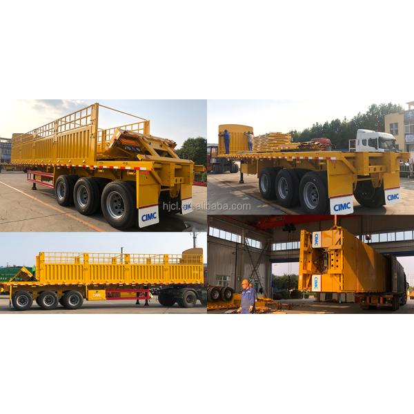CIMC HUAJUN 60 Ton High Side Board Fence Semi Transport Trailer with CE Certification