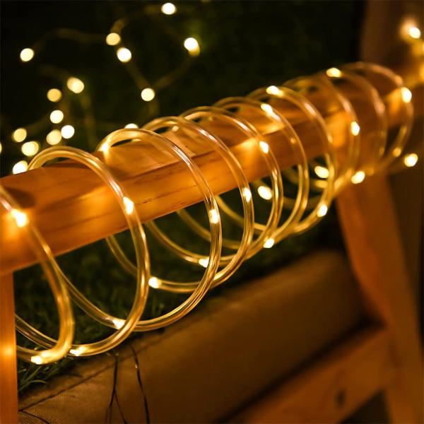Solar Leather Wire LED Holiday Lights Courtyard Decorated Christmas Fairy Lights