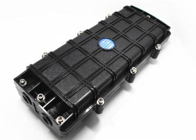 Black Plastic Fiber Optic Closure , H011 Inline Type 4 Port Joint Closure Fiber Optic
