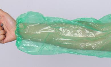 S&J Transparent Pe Cpe Plastic oversleeve disposable plastic arm sleeve cover blue oversleeve for Men Women