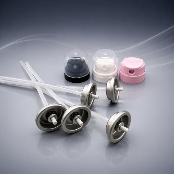 Quick-Dry Dry Shampoo Aerosol Spray Valve with Ultra-Fine Mist Nozzle for Residue-Free Performance and 360-Degree Operation