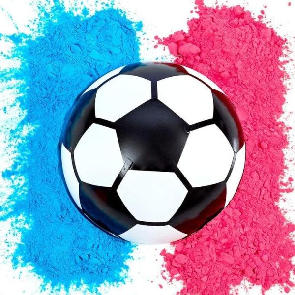 Baby Boy Girl Shower Party Supplies Gender Reveal Soccer Ball with Blue and Pink