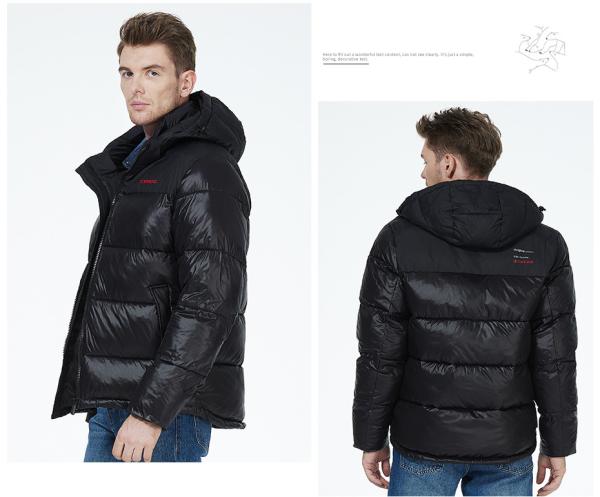 Sleeve Length Down Coat Long Sleeve Hooded Casual Coat For Men