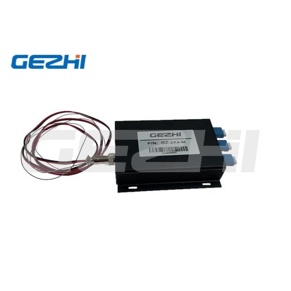 Высокая надежность 2x4 волоконно-оптический коммутатор 1260 ~ 1650nm TTL Управление оптическим коммутатором Удаленное наблюдение в оптической сети
