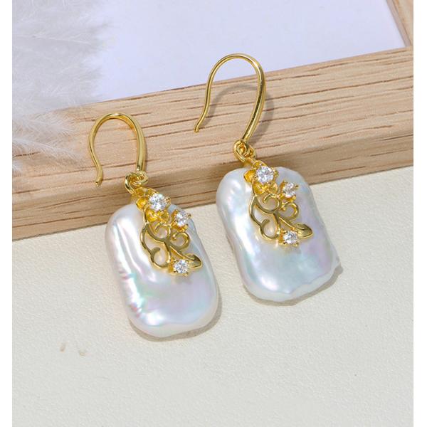 Women Natural Baroque Pearl Necklace Earring Classic Weddings Jewelry Chains Freshwater Pearl Necklace Jewelry
