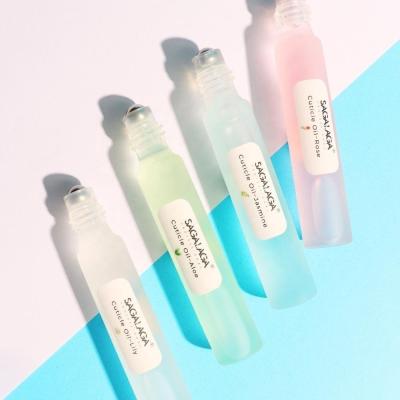 Ensemble de soins de l'ongle réanimateur étiqueté stylo à rouleaux personnalisé Fruits parfumés de fleurs huile de cuticule végétalienne organique vitamine E