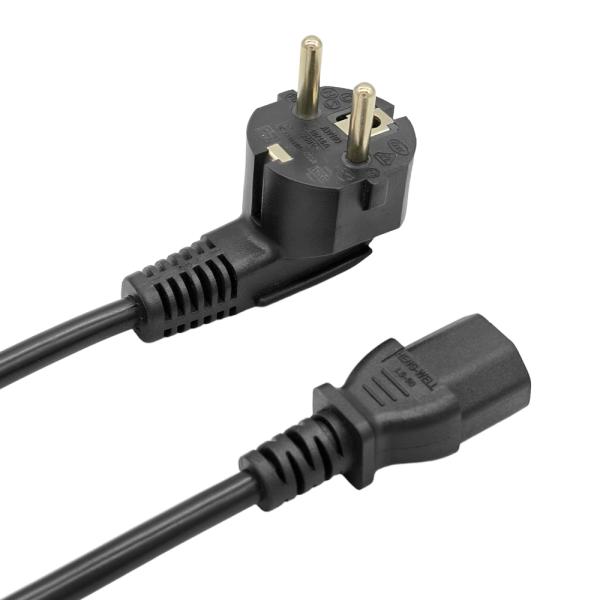 ENEC Certified Cee Cord EU Power Cord Plug Cable to IEC C13 C5  Heavy Duty 250V Power Cords 1.8m PVC Jacket AC Cable for Computer Power Cable