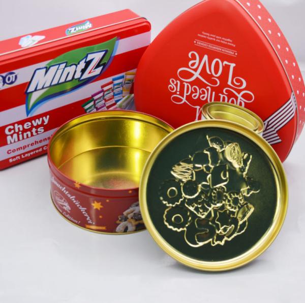 metal Tin Box For Biscuit Packing da espessura de 0.35mm