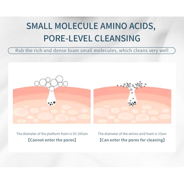 Natural Organic Foaming Face Wash Stock Vitamin C Anti-Aging Milk Lotion Deep Cleansing Clear Skin Brightening Facial Cleanser