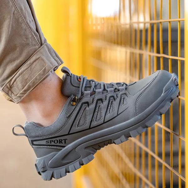 Gray Industrial Safety Shoes Micro Fiber Sport Fashion Safety Shoes Waterproof S3 Standard