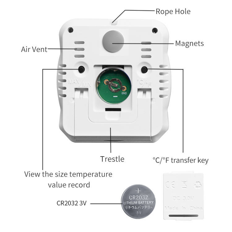 DTH-166 Accurate Household Thermometer for Measuring Humidity and Temperature Compact and Convenient Design
